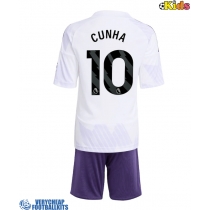 Manchester United Matheus Cunha #10 Replica Away Minikit 2025-26 Short Sleeve (+ pants)